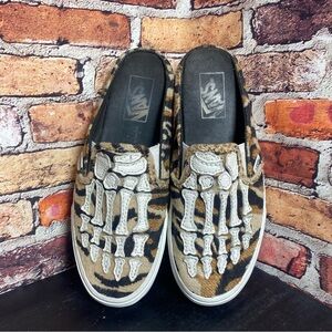 VANS  Tiger Print Skeleton Slip-On Shoes
